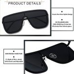 Oversized Rimless Polarized Square Sunglasses for Everyone