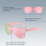 FEISEDY Stylish Rimless Mirrored Sunglasses B4155