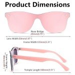 FEISEDY Stylish Rimless Mirrored Sunglasses B4155