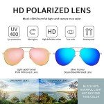 SUNGait Women's Oversized Mirrored Aviator Sunglasses