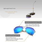 SUNGait Women's Oversized Mirrored Aviator Sunglasses