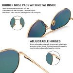 SUNGait Women's Oversized Mirrored Aviator Sunglasses