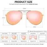 SUNGait Women's Oversized Mirrored Aviator Sunglasses