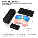 SUNGait Women's Oversized Mirrored Aviator Sunglasses