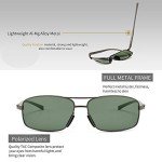 SUNGAT Ultra Lightweight Polarized Rectangular Sunglasses