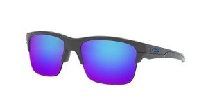 Oakley Thinlink Rectangular Sunglasses - Dark Grey/Sapphire