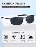 AEVOGUE Black Polarized Retro Sunglasses for Men