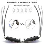 Joopin Oversized Black Polarized Sunglasses for Men