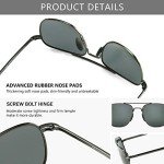 SUNGait Men's Polarized Aviator Sunglasses - Gunmetal