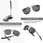 SUNGait Men's Polarized Aviator Sunglasses - Gunmetal