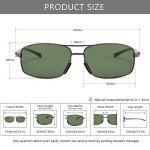 SUNGAT Ultra Lightweight Polarized Rectangular Sunglasses