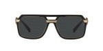 Versace Black Frame Sunglasses with Dark Grey Lenses