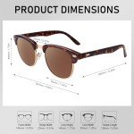 GQUEEN Horn Rimmed Polarized Sunglasses for All