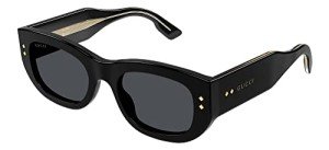Gucci GG1215S Women's Black/Grey Rectangle Sunglasses