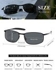 AEVOGUE Black Polarized Retro Sunglasses for Men