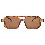 FEISEDY Retro Square Aviator Sunglasses UV400