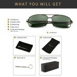SUNGAT Ultra Lightweight Polarized Rectangular Sunglasses