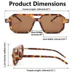 FEISEDY Retro Square Aviator Sunglasses UV400