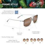 Maui Jim Men's Aeko Polarized Aviators - Satin Sepia