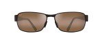 Maui Jim Polarized Rectangular Sunglasses in Matte Bronze