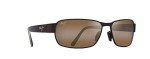Maui Jim Polarized Rectangular Sunglasses in Matte Bronze