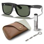 Ray-Ban RB4165 Justin Square Sunglasses Bundle