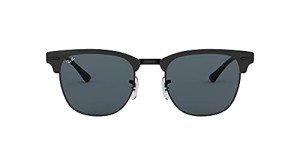 Ray-Ban Clubmaster Metal Square Sunglasses, Matte Black