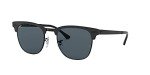 Ray-Ban Clubmaster Metal Square Sunglasses, Matte Black