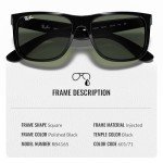 Ray-Ban RB4165 Justin Square Sunglasses Bundle