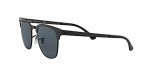 Ray-Ban Clubmaster Metal Square Sunglasses, Matte Black