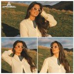 Retro Oval Sunglasses for Vintage Vibes - White/Yellow