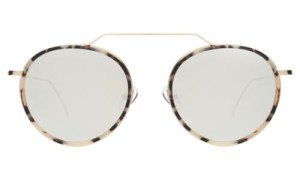 Illesteva Wynwood Ace Sunglasses - White Tortoise/Gold