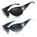 Myiaur Women's Polarized Retro Sunglasses - 2 Pack