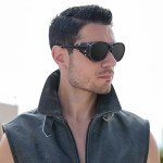 Retro Polarized Steampunk Aviator Sunglasses for All