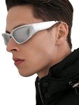 AIEYEZO Stylish Wrap Around Sports Sunglasses