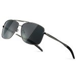 SUNGait Men's Polarized Metal Frame Sunglasses