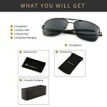 SUNGait Men's Polarized Metal Frame Sunglasses