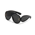 Stylish Oversized Retro One-Piece Sunglasses for All