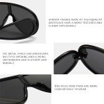 Stylish Oversized Retro One-Piece Sunglasses for All