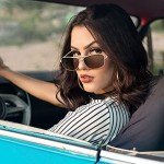 Gold Polarized Aviator Sunglasses for Men