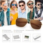 Gold Polarized Aviator Sunglasses for Men