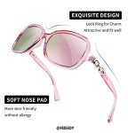 FEISEDY Women's Vintage Polarized Fashion Sunglasses