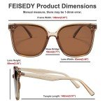 FEISEDY Vintage Oversized Polarized Retro Sunglasses