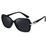Feisedy Vintage Square Polarized Sunglasses for Everyone
