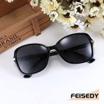 Feisedy Vintage Square Polarized Sunglasses for Everyone