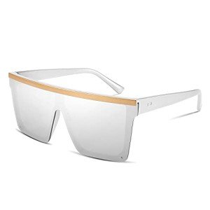 FEISEDY Oversized Square Futuristic Sunglasses