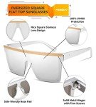 FEISEDY Oversized Square Futuristic Sunglasses