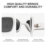 ViewJoy Women's Oversized Polarized Designer Sunglasses