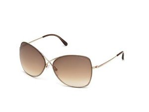Tom Ford Colette Rose Gold Butterfly Sunglasses