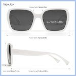 ViewJoy Women's Oversized Polarized Designer Sunglasses